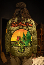 Load image into Gallery viewer, MADEWORN ROLLING STONES LINER JACKET IN WASHED ARMY