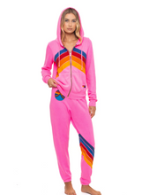 Load image into Gallery viewer, AVIATOR NATION ALL SEASONS CIRCLE CHEVRON SWEATPANTS - NEON PINK