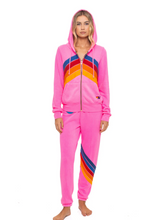 Load image into Gallery viewer, AVIATOR NATION ALL SEASONS CIRCLE CHEVRON SWEATPANTS - NEON PINK