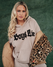 Load image into Gallery viewer, BOYS LIE ROCKER RACER HOODIE IN TAUPE