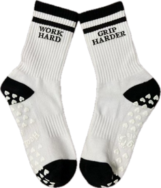 SINGER22 Exclusive Healing Heels Work Hard Grip Harder Socks
