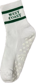 SINGER22 Exclusive Healing Heels East Coast West Coast Socks WHITE/GREEN