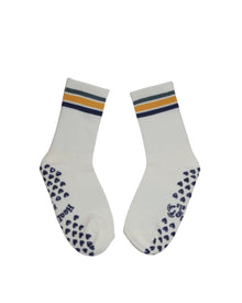 SINGER22 Exclusive Healing Heels The Harley Striped Pilates Socks