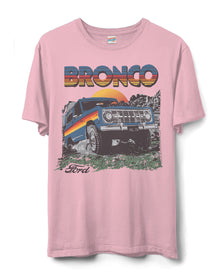 JUNK FOOD CLOTHING UNISEX FORD BRONCO VINTAGE TEE IN LIGHT PINK