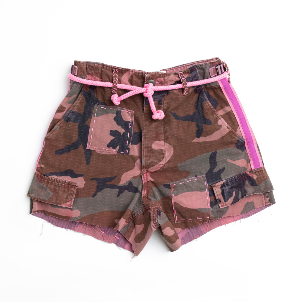 Riley Vintage Hot Pink Camo Shorts PREORDER SHIPS IN 2 WEEKS
