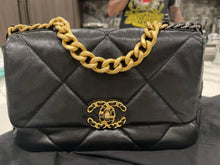 Load image into Gallery viewer, Chanel 19 Flap Bag Quilted Leather Medium Lambskin