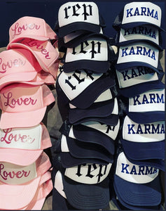 Limited Edition KARMA, REP and LOVER Trucker Hats Exclusively AT SINGER22