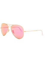 Load image into Gallery viewer, Ray-Ban Aviator Large Metal Sunglasses 58mm in Fuschia Mirror