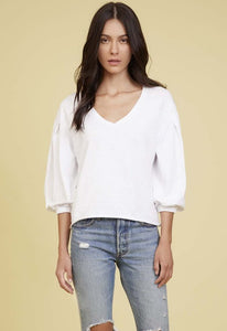Nation Ltd Poppy Gathered Sleeve Tee