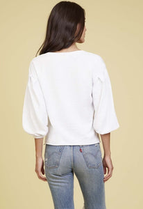 Nation Ltd Poppy Gathered Sleeve Tee
