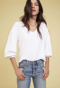 Nation Ltd Poppy Gathered Sleeve Tee