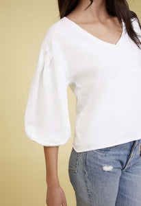 Nation Ltd Poppy Gathered Sleeve Tee