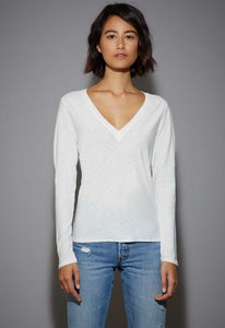 Nation Ltd Blair Ultra Deep V Long Sleeve Tee
