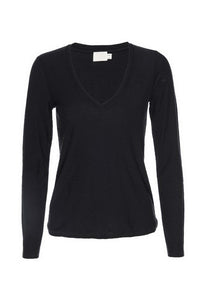 Nation Ltd Blair Ultra Deep V Long Sleeve Tee