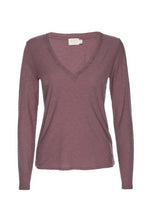 Load image into Gallery viewer, Nation Ltd Blair Ultra Deep V Long Sleeve Tee