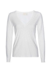 Nation Ltd Blair Ultra Deep V Long Sleeve Tee