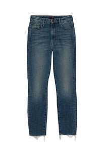 MOTHER High Waisted Looker Ankle Fray Jean
