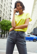 Load image into Gallery viewer, Nation Ltd Marie Sateen Boxy Crop Tee
