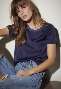 Nation Ltd Marie Sateen Boxy Crop Tee