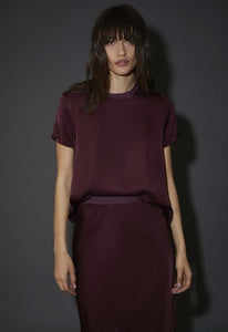 Nation Ltd Marie Sateen Boxy Crop Tee