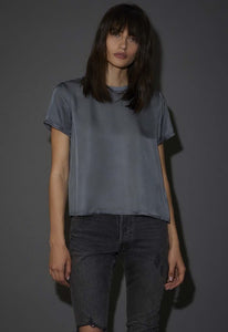 Nation Ltd Marie Sateen Boxy Crop Tee