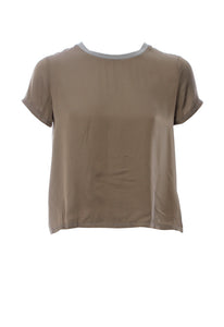 Nation Ltd Marie Sateen Boxy Crop Tee