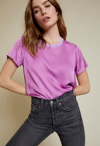 Nation Ltd Marie Sateen Boxy Crop Tee