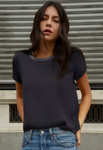 Nation Ltd Marie Sateen Boxy Crop Tee