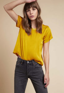 Nation Ltd Marie Sateen Boxy Crop Tee