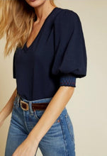 Load image into Gallery viewer, Nation Ltd Jude V Neck Top With Decorative Trim