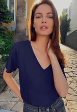 Load image into Gallery viewer, Nation Ltd Nina Vintage Fit V Neck Tee
