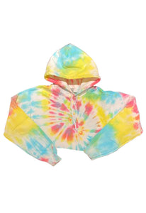 SINGER22 Exclusive Crop Tie Dye Hoodie