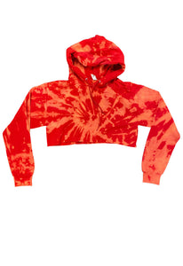 SINGER22 Exclusive Crop Tie Dye Hoodie