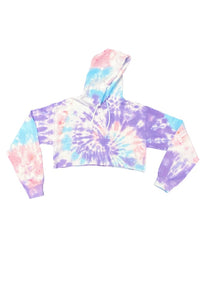 SINGER22 Exclusive Crop Tie Dye Hoodie