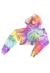 SINGER22 Exclusive Crop Tie Dye Hoodie