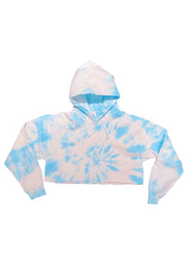 SINGER22 Exclusive Crop Tie Dye Hoodie