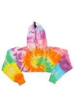 Load image into Gallery viewer, SINGER22 Exclusive Crop Tie Dye Hoodie