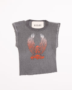 RILEY VINTAGE Riley Forever Charcoal Sleeveless Thermal ships in 2 weeks