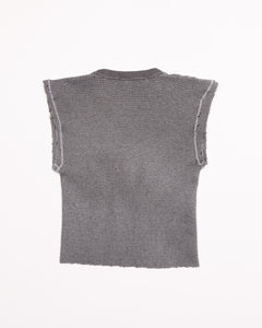 RILEY VINTAGE Riley Forever Charcoal Sleeveless Thermal ships in 2 weeks