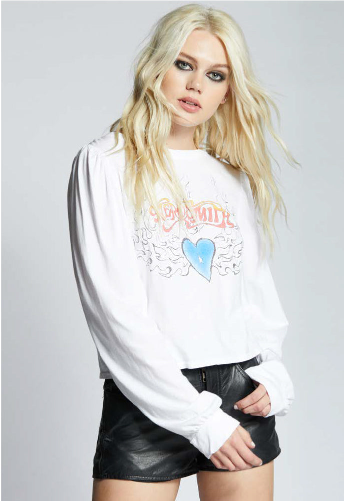 Recycled Karma Aerosmith Puff Sleeve Sweatshirt