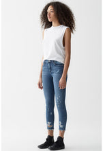 Load image into Gallery viewer, AGOLDESophie Crop Jean With Chewed Hem and Waistband