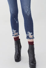 Load image into Gallery viewer, AGOLDESophie Crop Jean With Chewed Hem and Waistband