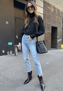 AGOLDE Riley High Rise Straight Crop Jean