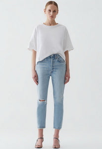 AGOLDE Riley High Rise Straight Crop Jean