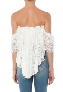 ELLE-EST-GRECE Angela Drop Sleeve Lace Top