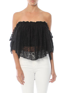 ELLE-EST-GRECE Angela Drop Sleeve Lace Top