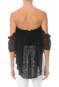 ELLE-EST-GRECE Angela Drop Sleeve Lace Top