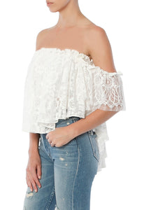 ELLE-EST-GRECE Angela Drop Sleeve Lace Top