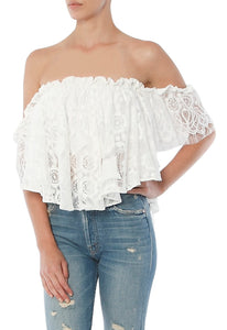 ELLE-EST-GRECE Angela Drop Sleeve Lace Top