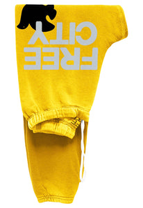 FREE CITY Large Sweatpants in Artyard Yellow
